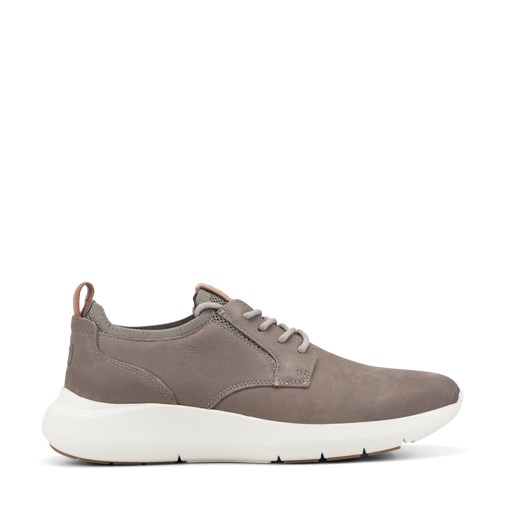 Rockport Men\'s Light Gray Lace-Up Derby with Brown Heel Accent Men main image 2