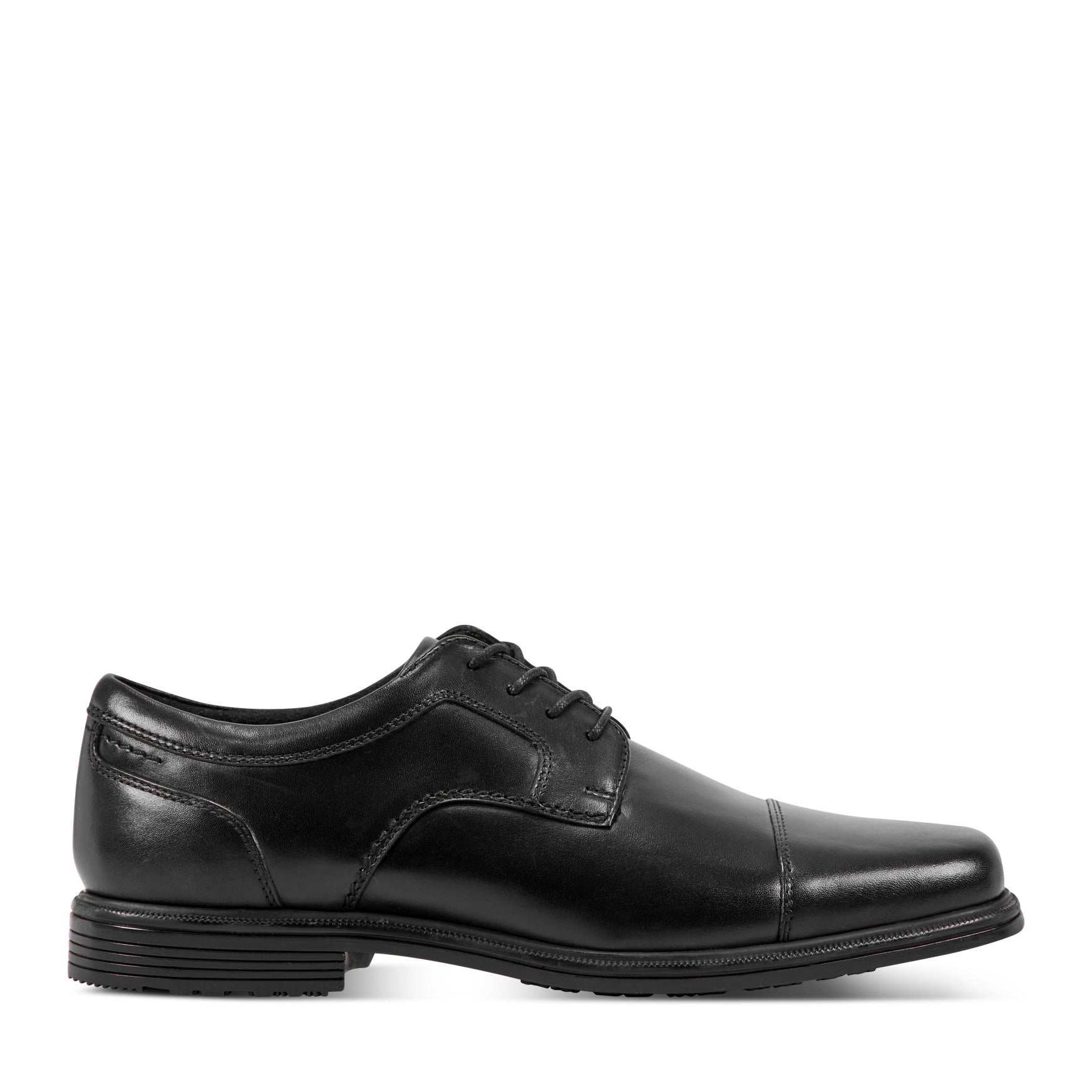 BLACK LABEL タイバー Men's Taylor Waterproof Cap Toe Oxford - Black Leather | Rockport