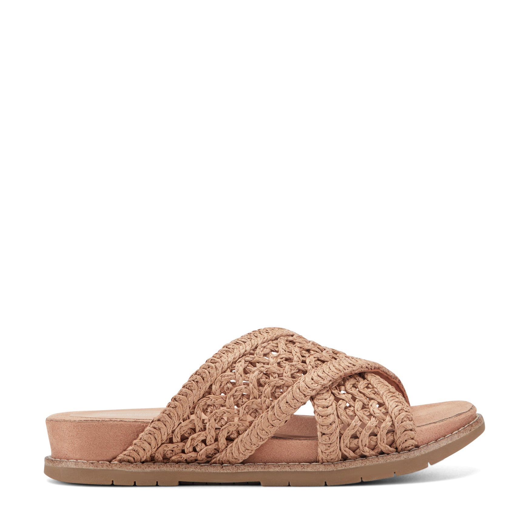 Women's Zora Open Toe Slip-on Flat Casual Sandals - Medium Natural