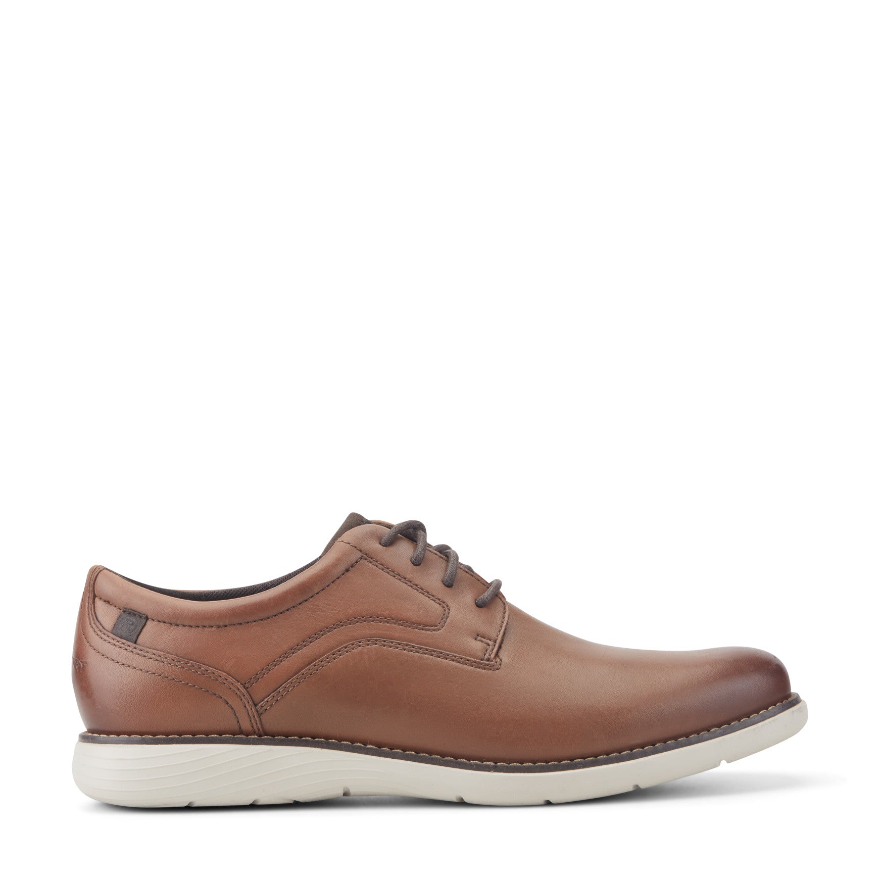Men's Garett Plain Toe Oxford - Cognac Leather | Rockport Men's Garett Plain Toe Oxford - Cognac Leather | Rockport
