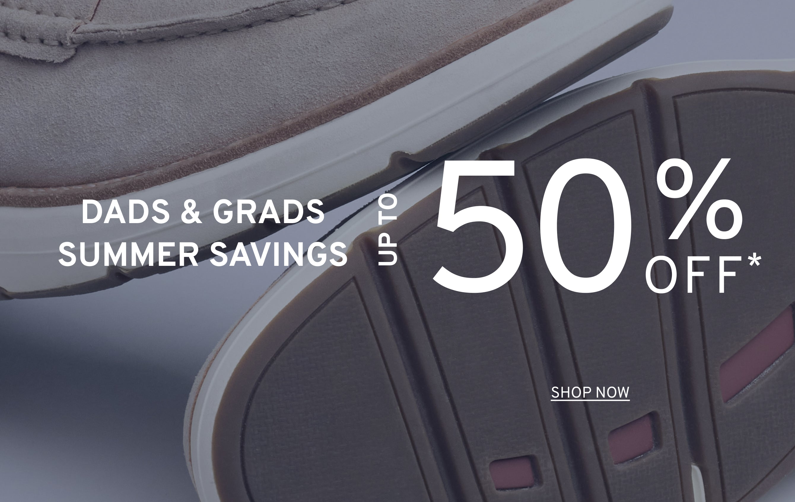 Promotional banner featuring up to 50% off