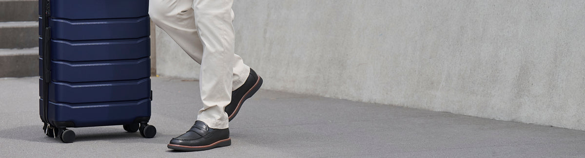 Editorial banner featuring casual shoes