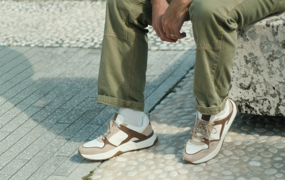 Editorial banner featuring Men's ProWalker Norris Casual Sneakers