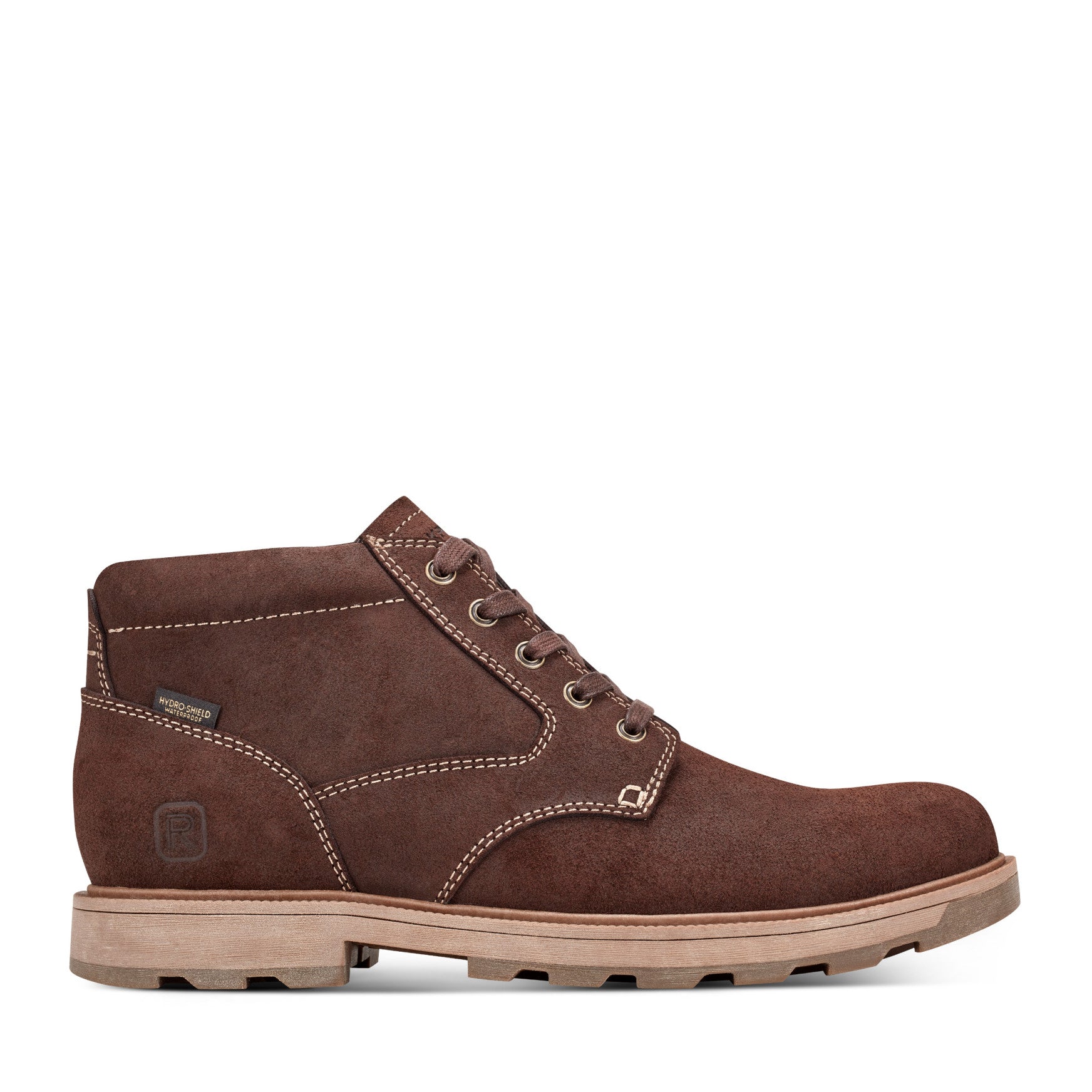 Men's Seamus Waterproof Casual Lace-up Boots - Dark Brown Suede