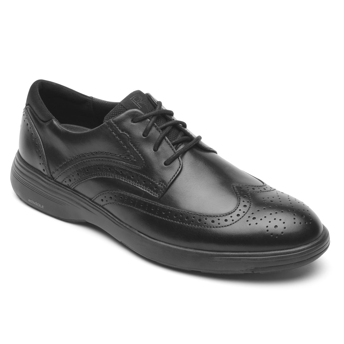 Men's Noah Wing Tip Walking Shoe BLACK Rockport - Main Image