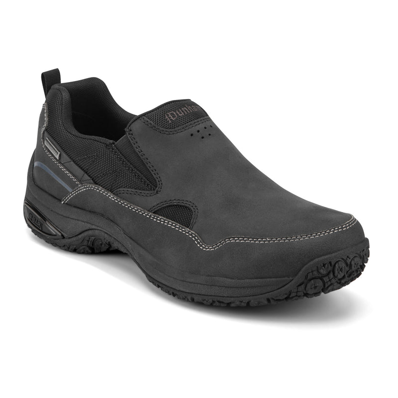 Men's Cloud Plus Waterproof Slip-On Shoe - Black Leather Men's Cloud Plus Waterproof Slip-On Shoe - Black Leather