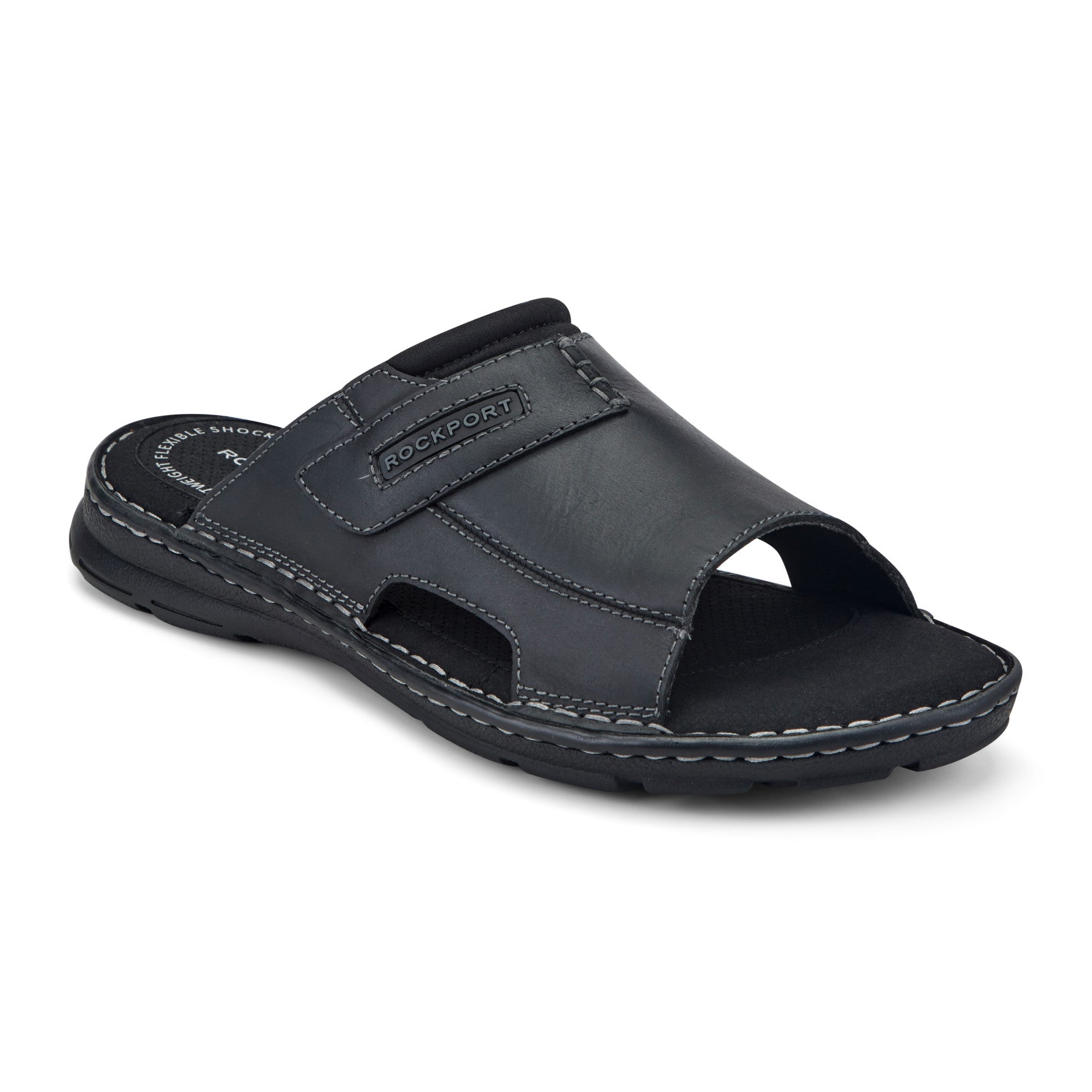 NWT ROCKPORT Mens Black Hayes Round Toe Slip On Thong Sandals Shoes 12 M NWT ROCKPORT Mens Brown Lightweight Hayes Round Toe Slip On  main image 2