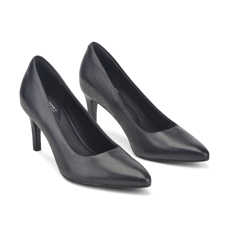 Women's Juliet Total Motion Dress Pumps - Black Leather | Rockport Women's Juliet Total Motion Dress Pumps - Black Leather | Rockport