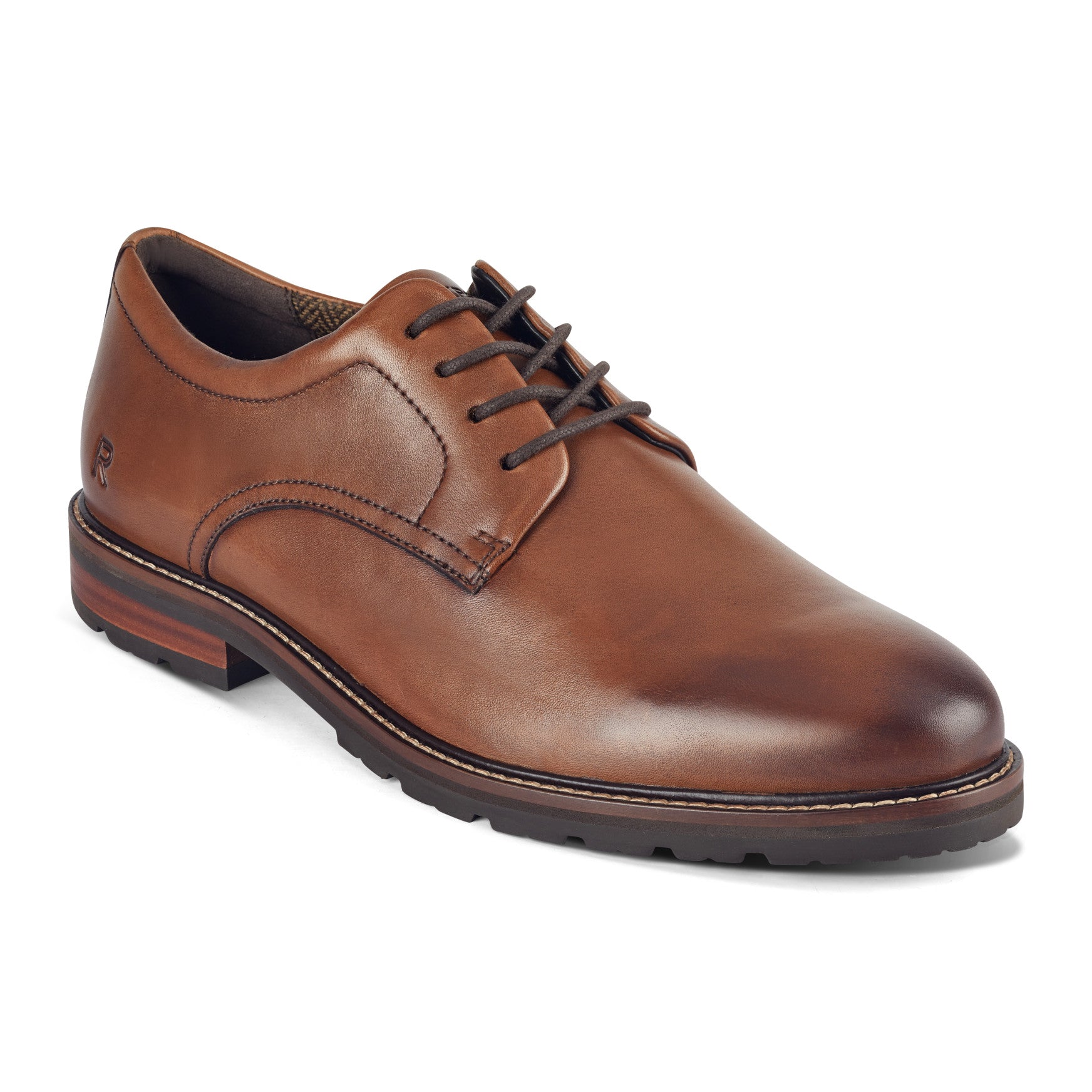 Men's Cedric Dress Lace-up Almond Toe Oxfords - Dark Natural Leather | Rockport Men's Cedric Dress Lace-up Almond Toe Oxfords - Dark Natural Leather | Rockport