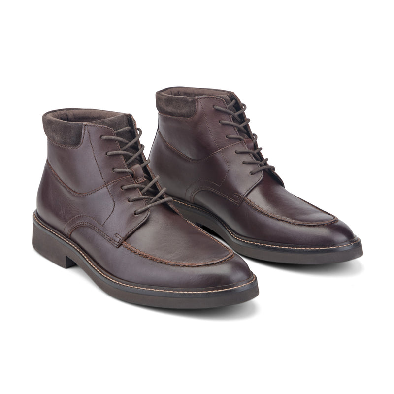Men's Macklin Moc Toe Lace-Up Leather Boots