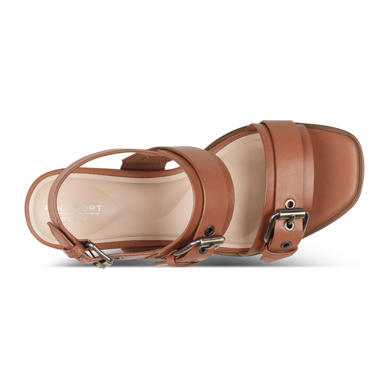 brown dress sandals for women Lauren Ralph Lauren Women's Melissah Platform Dress Sandals