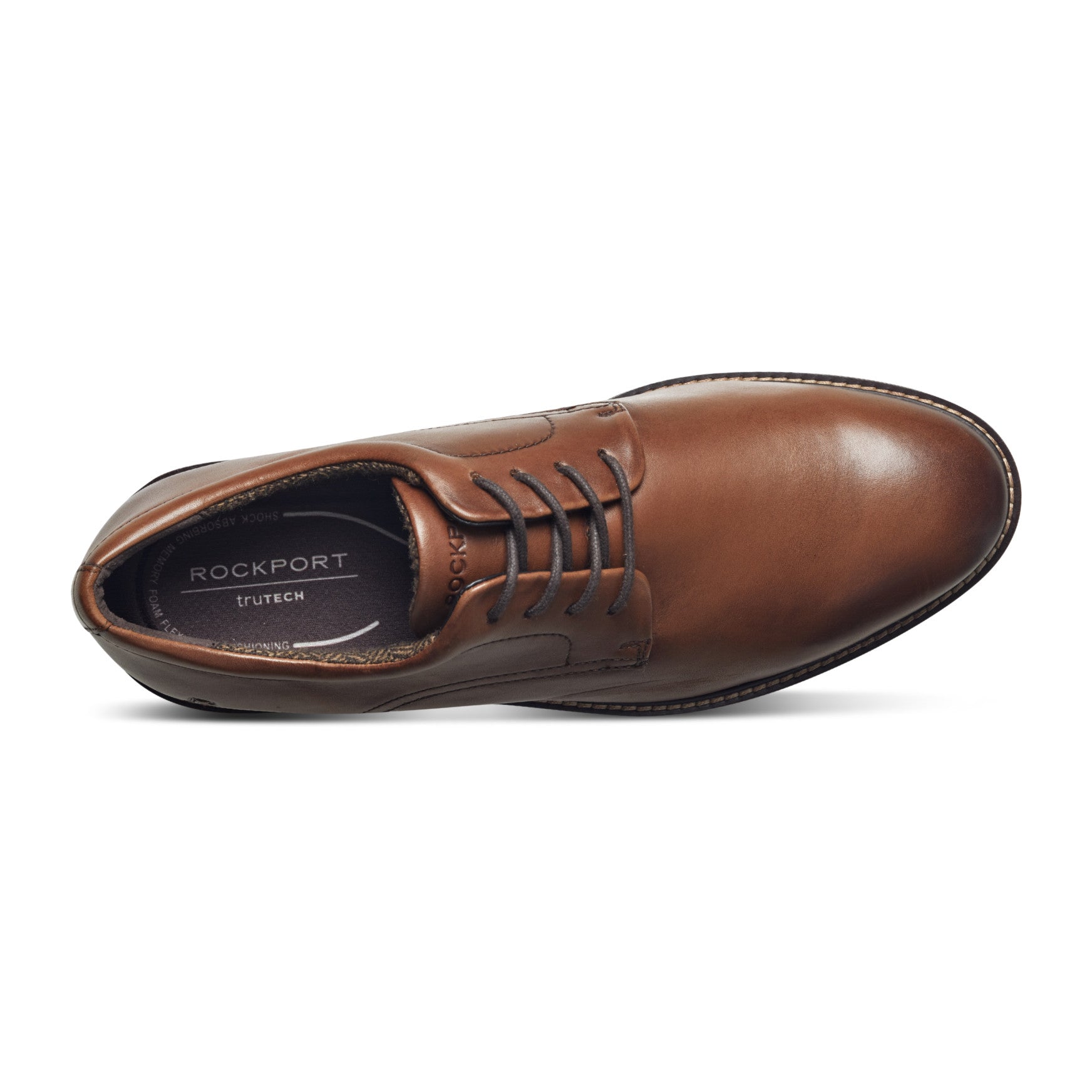 Men's Cedric Dress Lace-up Almond Toe Oxfords - Dark Natural Leather | Rockport Men's Cedric Dress Lace-up Almond Toe Oxfords - Dark Natural Leather | Rockport