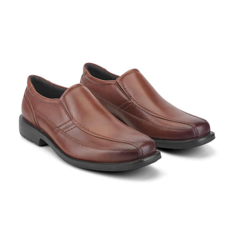 Men's Style Leader 2 Bike Toe Slip-On - New Brown Gradient Leather | Rockport Men's Style Leader 2 Bike Toe Slip-On - New Brown Gradient Leather | Rockport