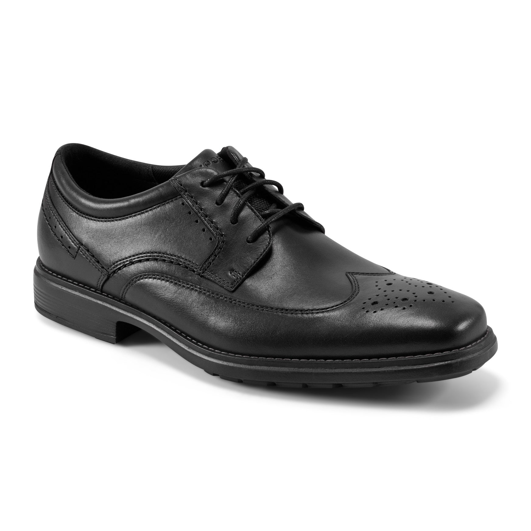 rockport black dress shoes Men's Total Motion NextGen Wing Tip Dress Shoe - Black Leather