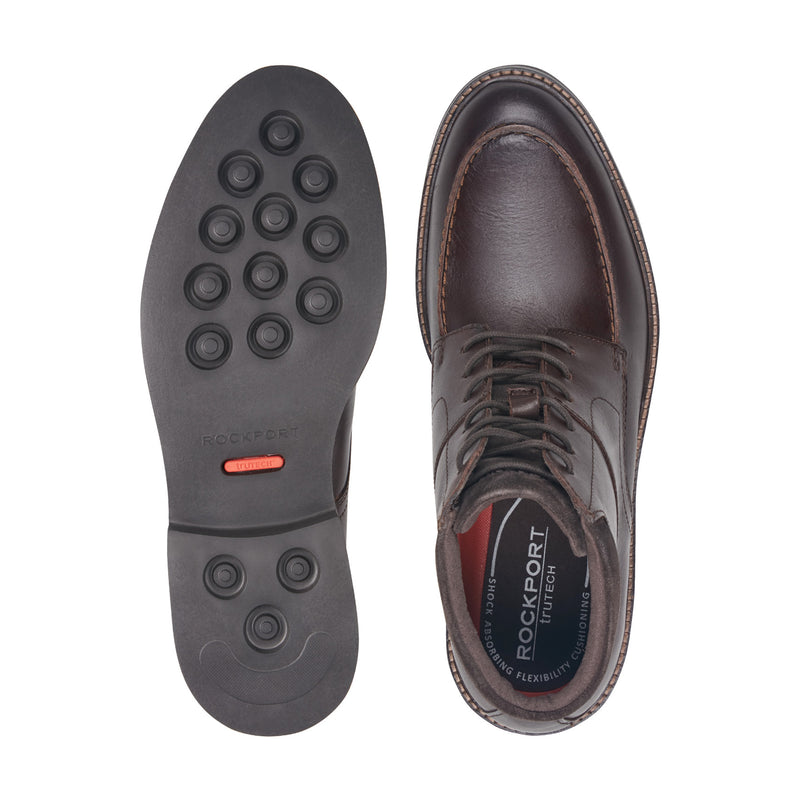 Men's Macklin Moc Toe Lace-Up Leather Boots