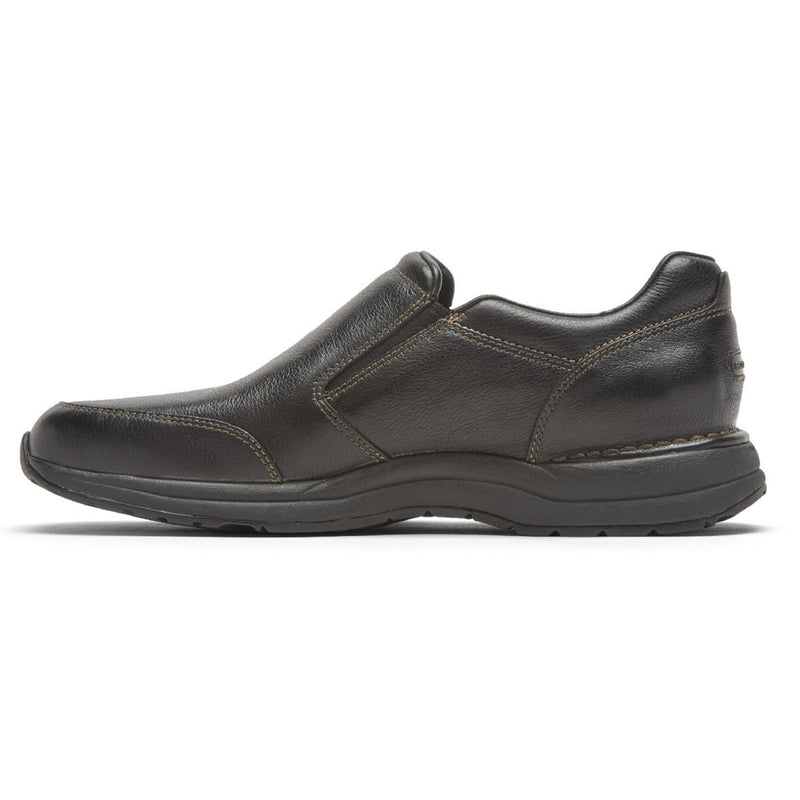 ecco men's dress shoes slip on Rockport Men's Edge Hill II Double Gore Slip On Black Leather 13