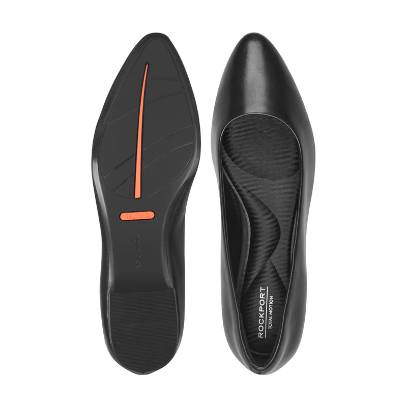 Women's Tessa Total Motion Pointy Toe Dress Flats - Black Leather Women's Tessa Total Motion Pointy Toe Dress Flats - Black Leather