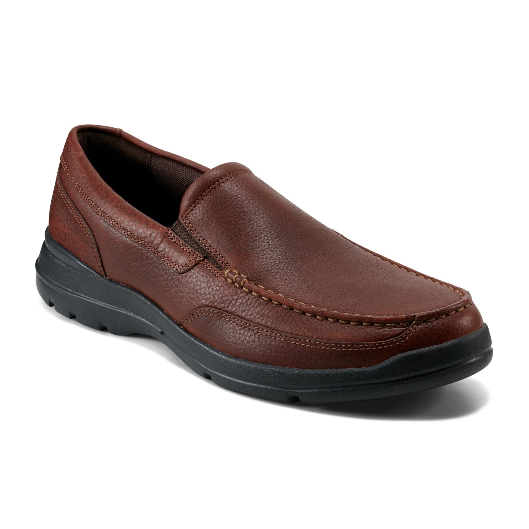 ponte ポンテ　st pour homme hw pour homme Men's Junction Point Slip-Ons - Chocolate Leather | Rockport