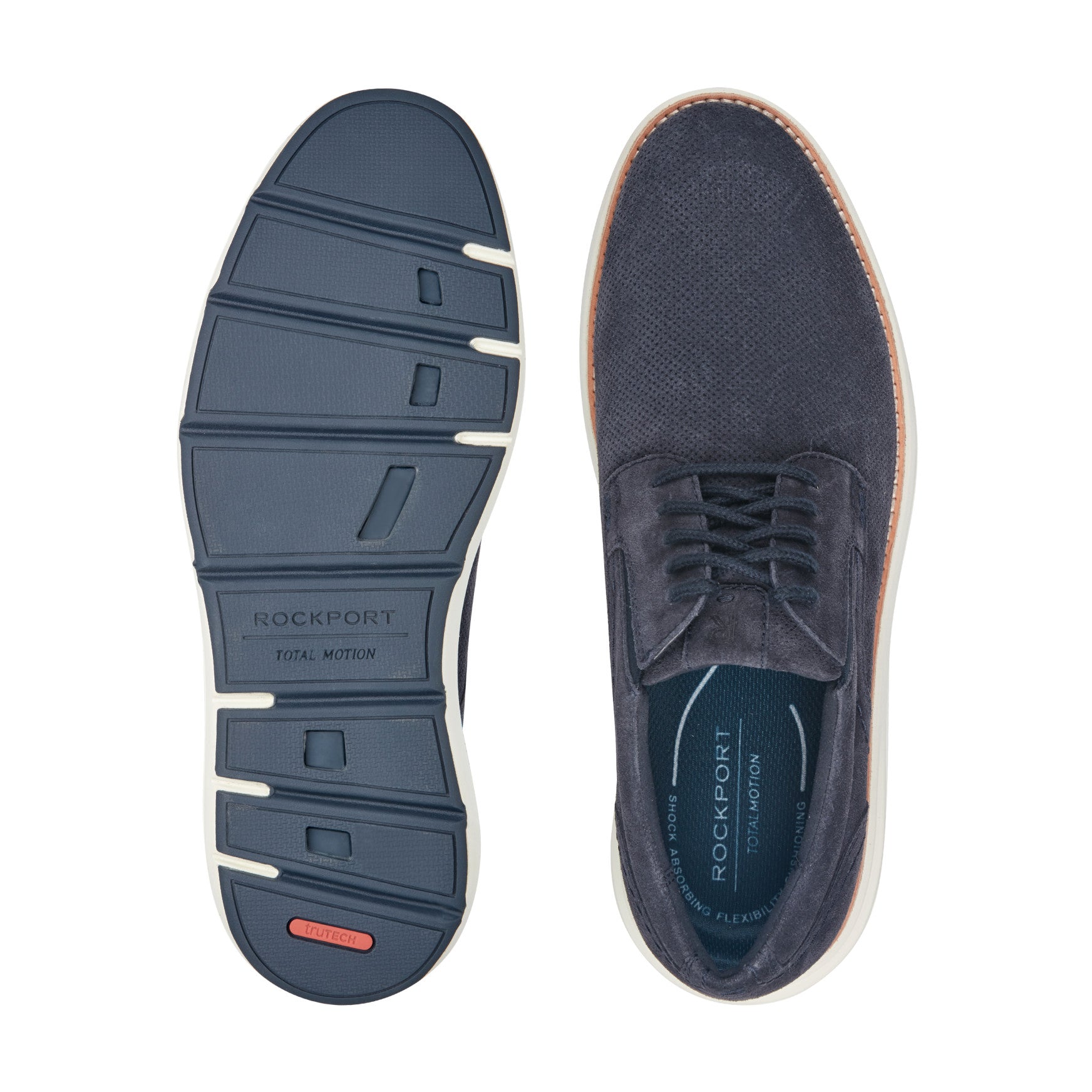North Man 、AMOMENTO Synthetic Leather Men's Total Motion Cadman Casual Lace-up Oxford Sneakers - Dark
