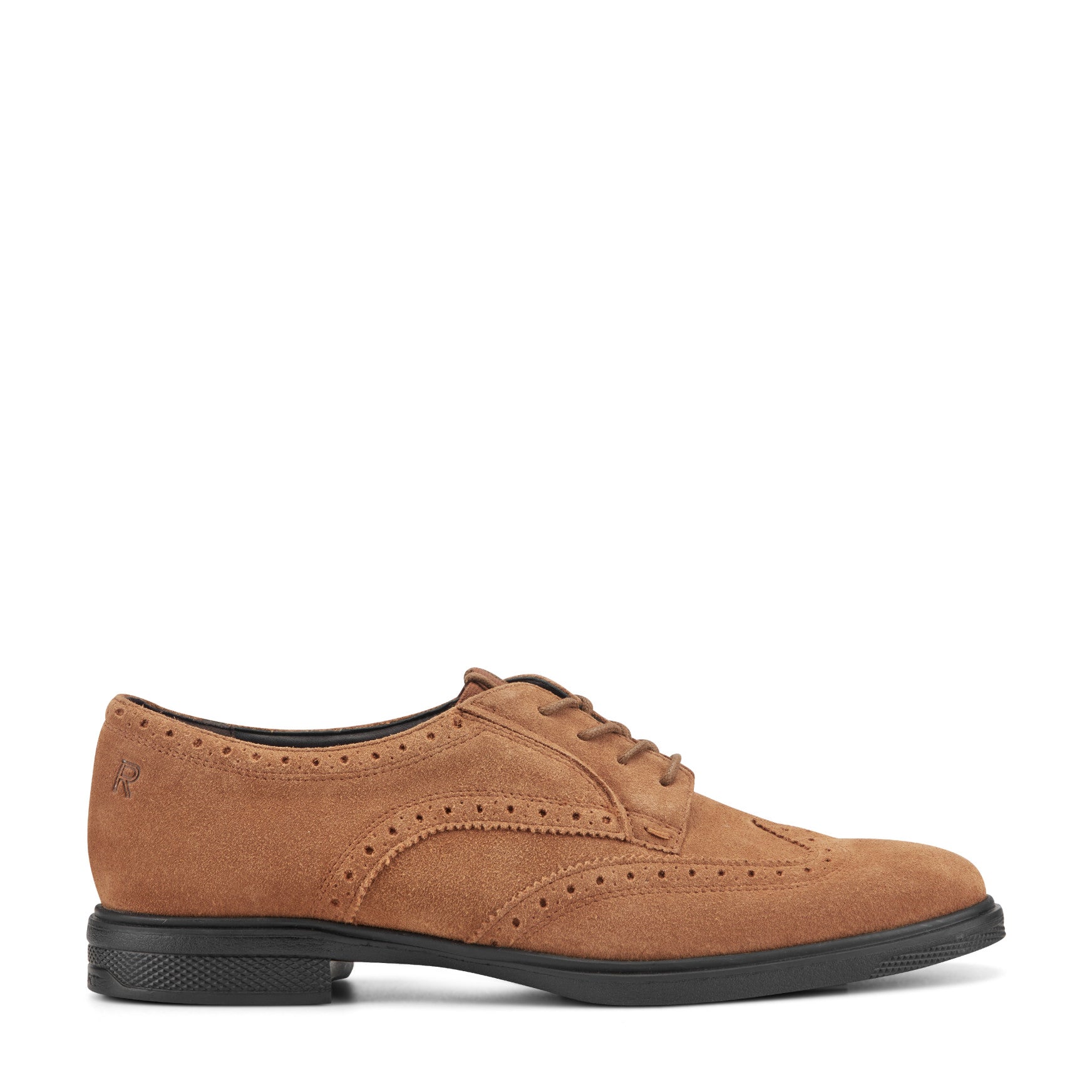 brown suede dress shoes men Rockport Men's Keegan Dress Wing Tip Lace-up Oxfords AW Louella Peach Pink stitched vamp for enduring 28092023promo Shoe size:45