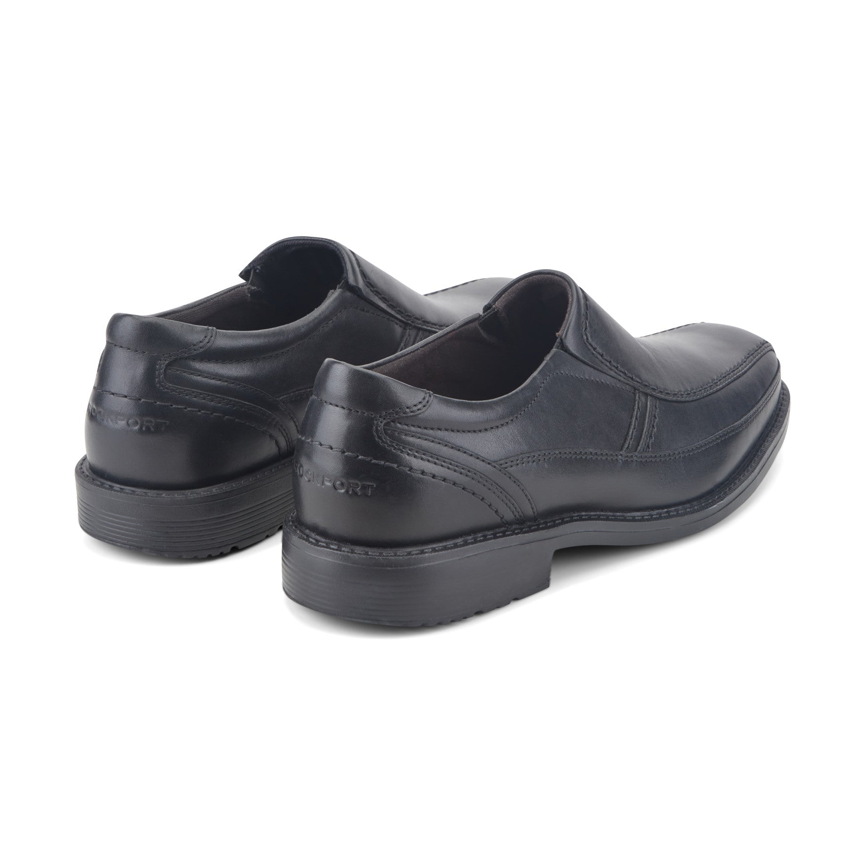 Men's Style Leader 2 Bike Toe Slip-On - Black Leather | Rockport Men's Style Leader 2 Bike Toe Slip-On - Black Leather | Rockport
