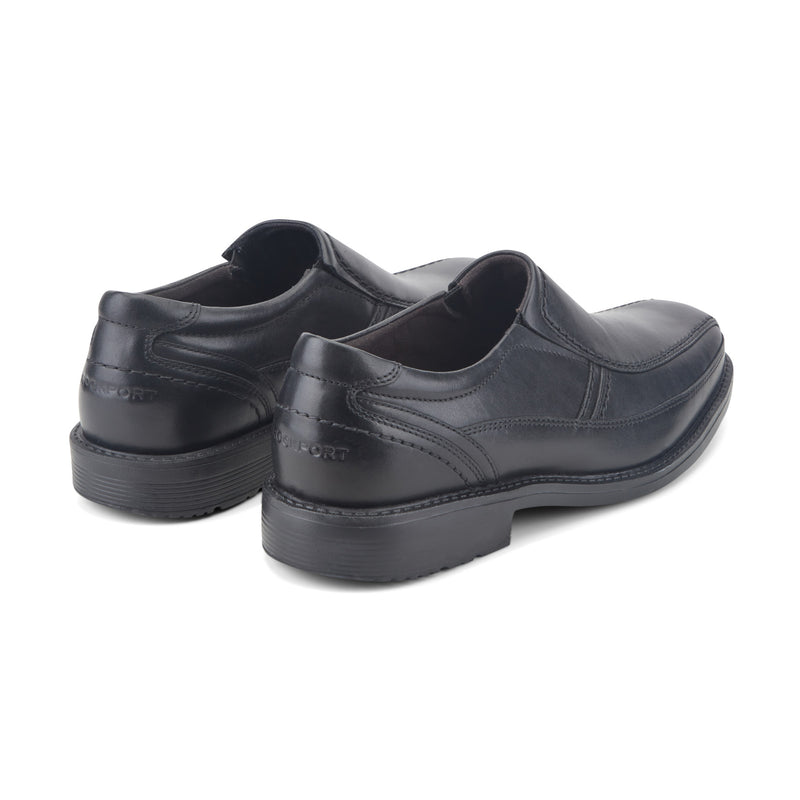 Men's Style Leader 2 Bike Toe Slip-On - Black Leather | Rockport Men's Style Leader 2 Bike Toe Slip-On - Black Leather | Rockport