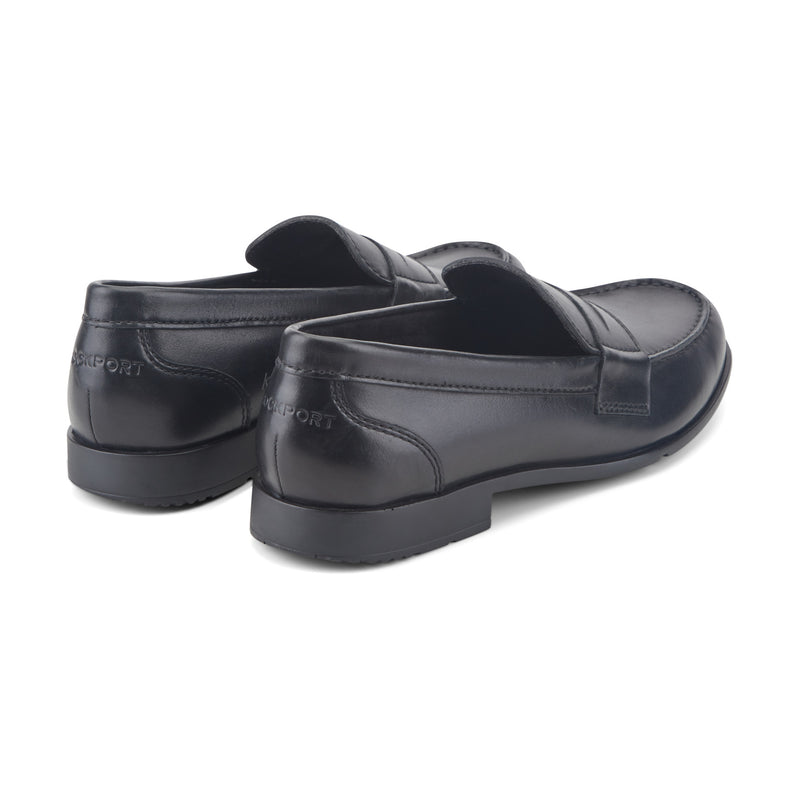 Men's Classic Penny Loafers - Black Leather | Rockport Men's Classic Penny Loafers - Black Leather | Rockport