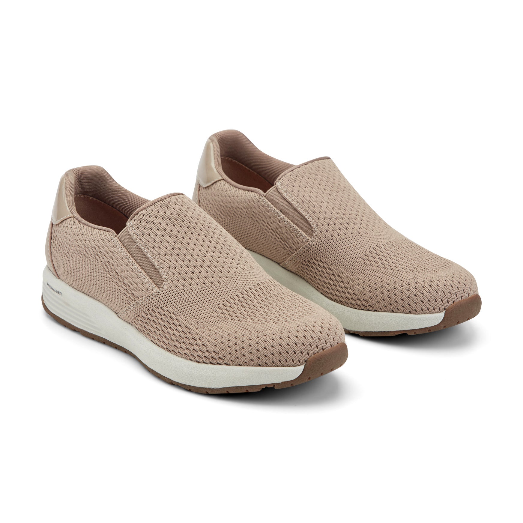 BANDELwomanporoレディースM Women's ProWalker Titan Casual Slip on Sneakers - Taupe | Rockport