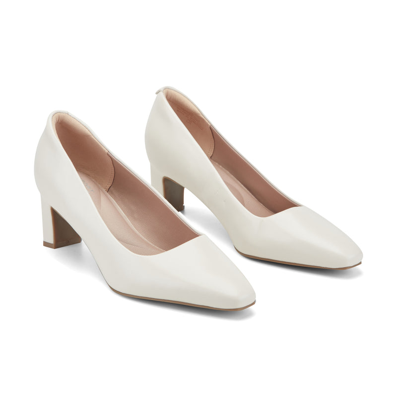 ivory women's dress shoes Thursday Boot Company Women's White Leather Prima Size 8