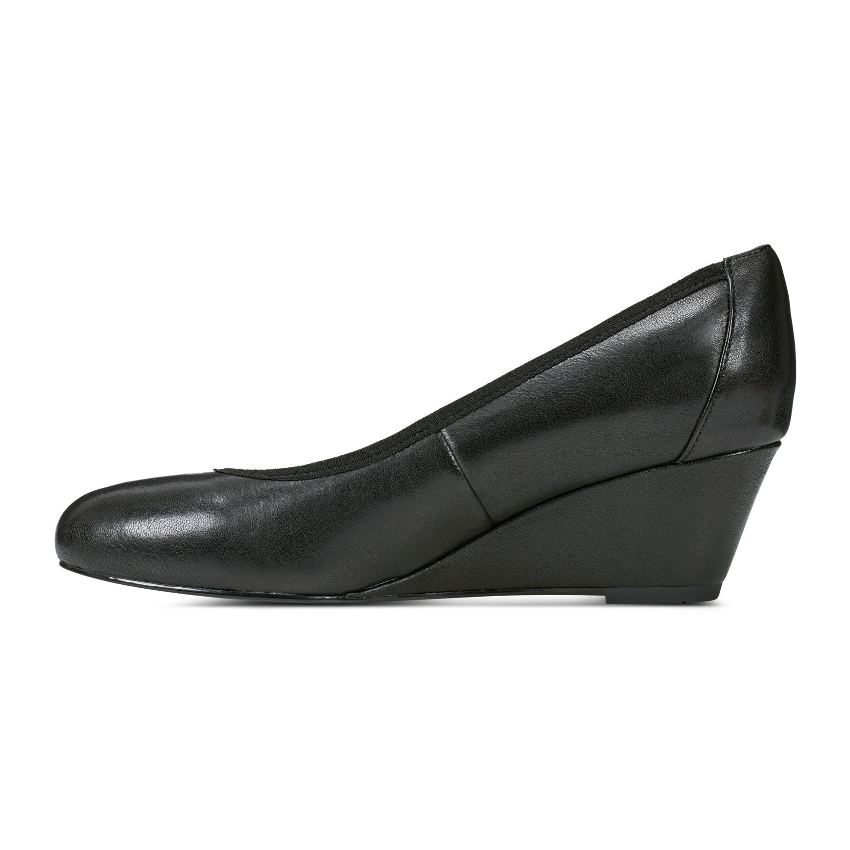 wedge dress shoes black Men's Black & Blue Accented Brogue Wingtip on Black Wedge Sole (EX-36) –  Kabaccha main image 1