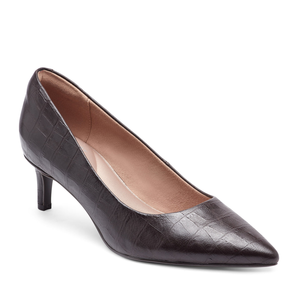 Women's Cindy Total Motion Pumps - Dark Brown Croco Leather | Rockport