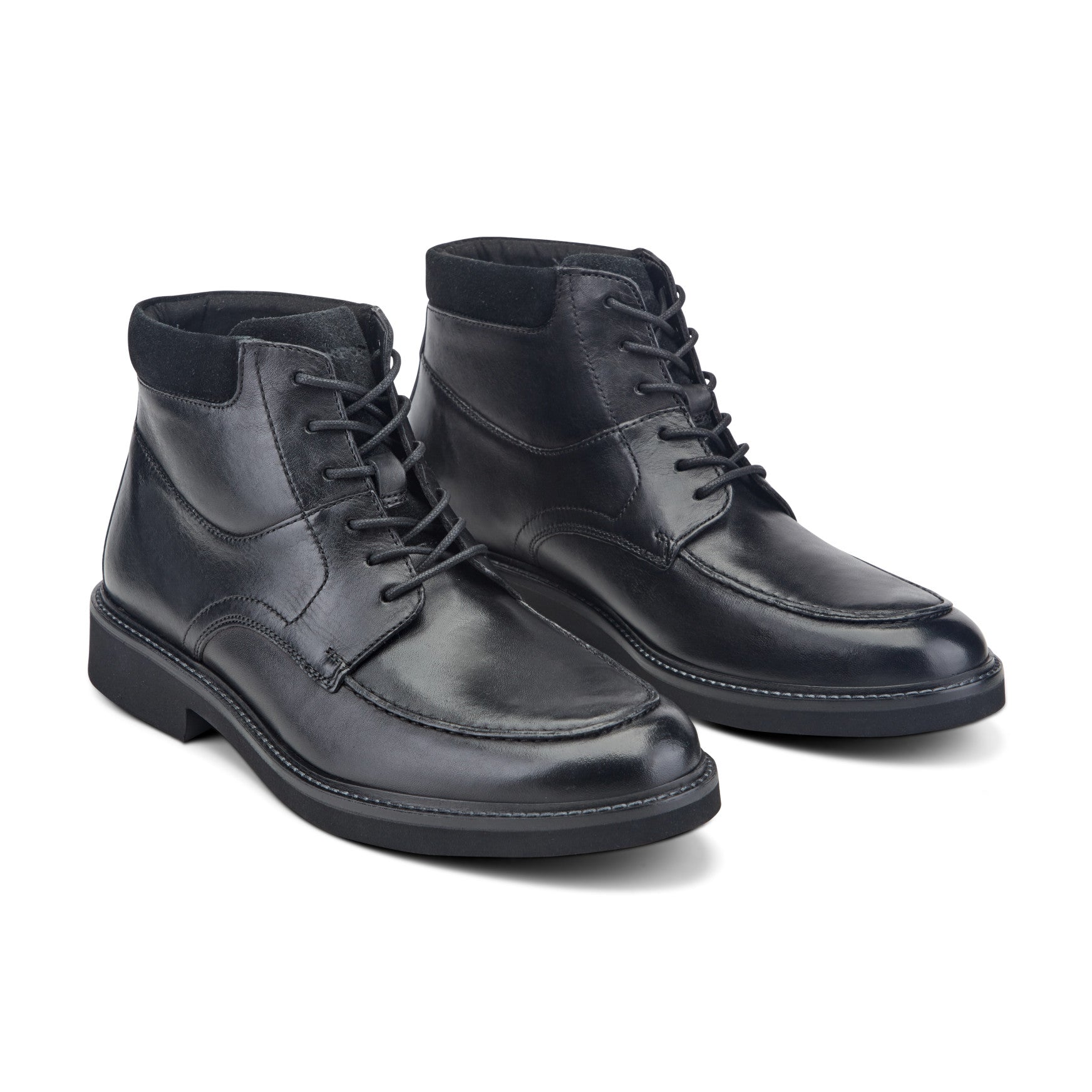 Men's Macklin Moc Toe Lace-Up Leather Boots