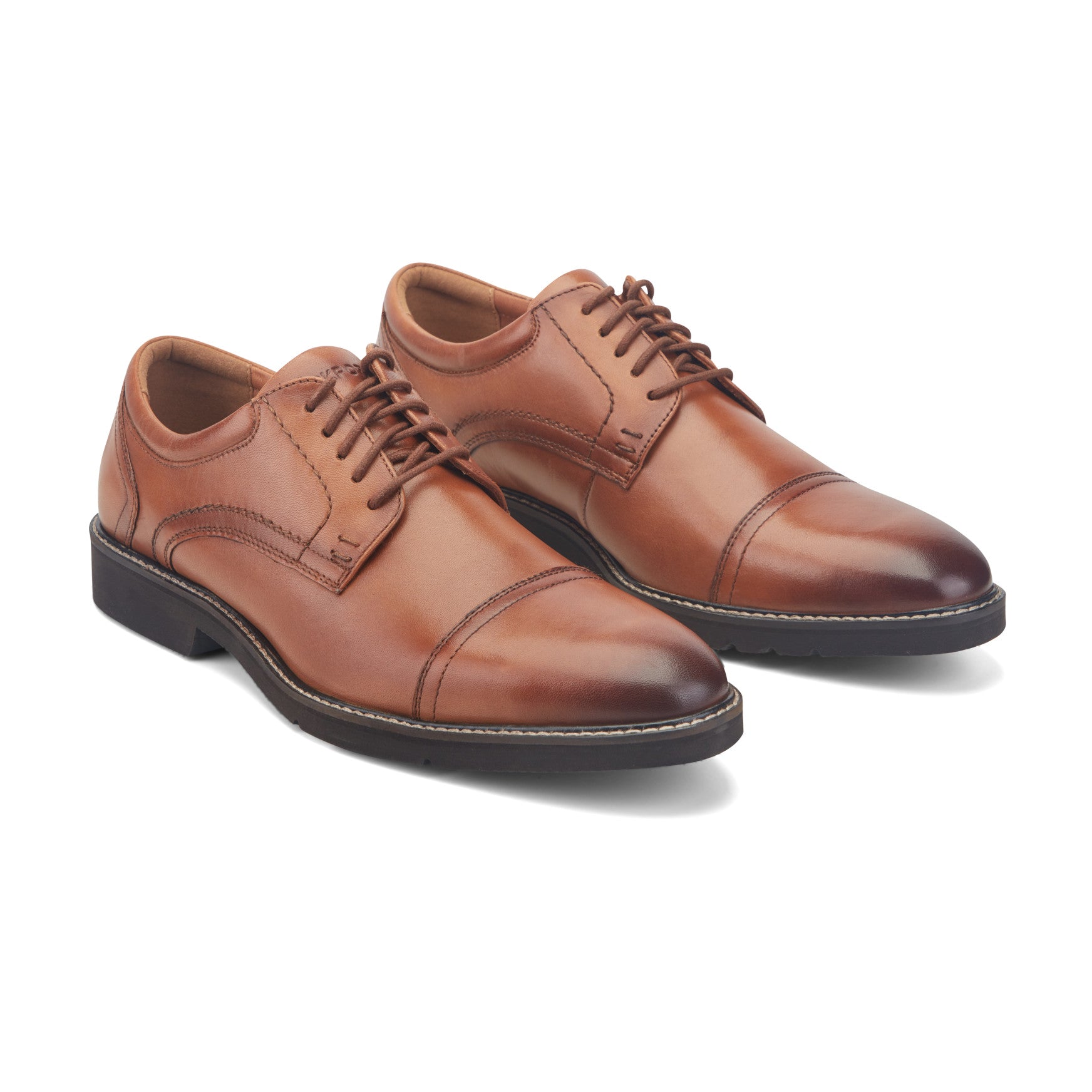 Men's Findlay Dress Lace-up Almond Toe Oxfords - Medium Natural Leather | Rockport Men's Findlay Dress Lace-up Almond Toe Oxfords - Medium Natural Leather | Rockport