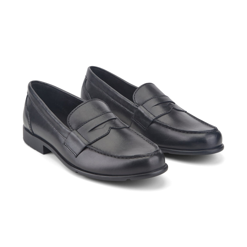 Men's Classic Penny Loafers - Black Leather | Rockport Men's Classic Penny Loafers - Black Leather | Rockport