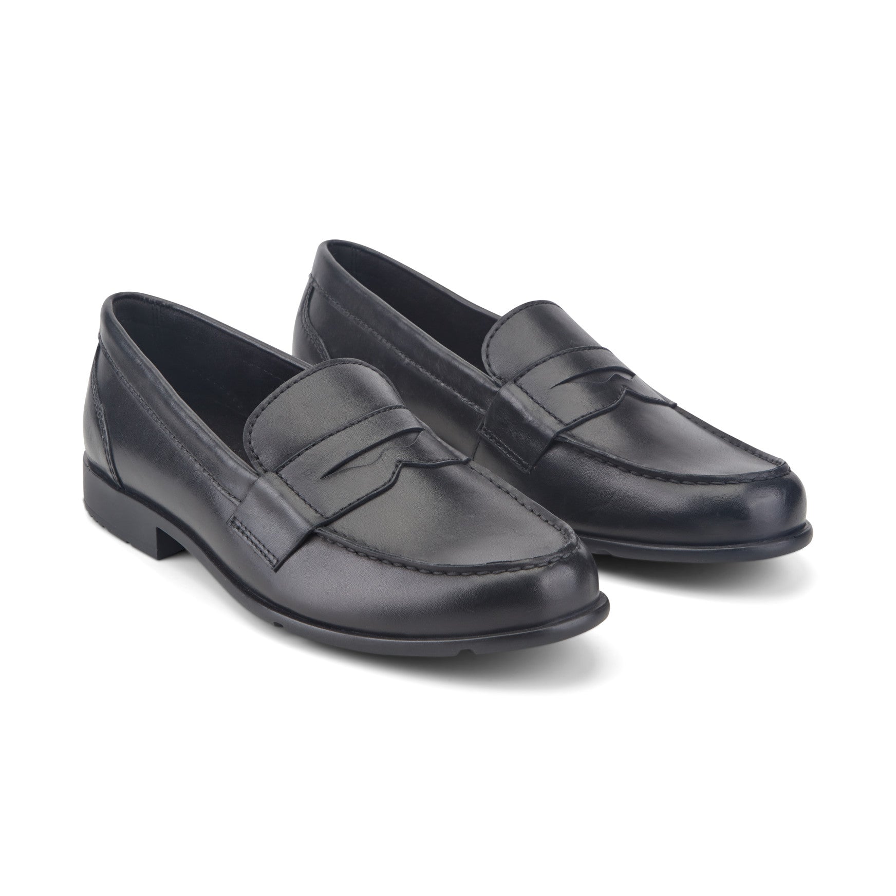 Men's Classic Penny Loafers - Black Leather | Rockport Men's Classic Penny Loafers - Black Leather | Rockport
