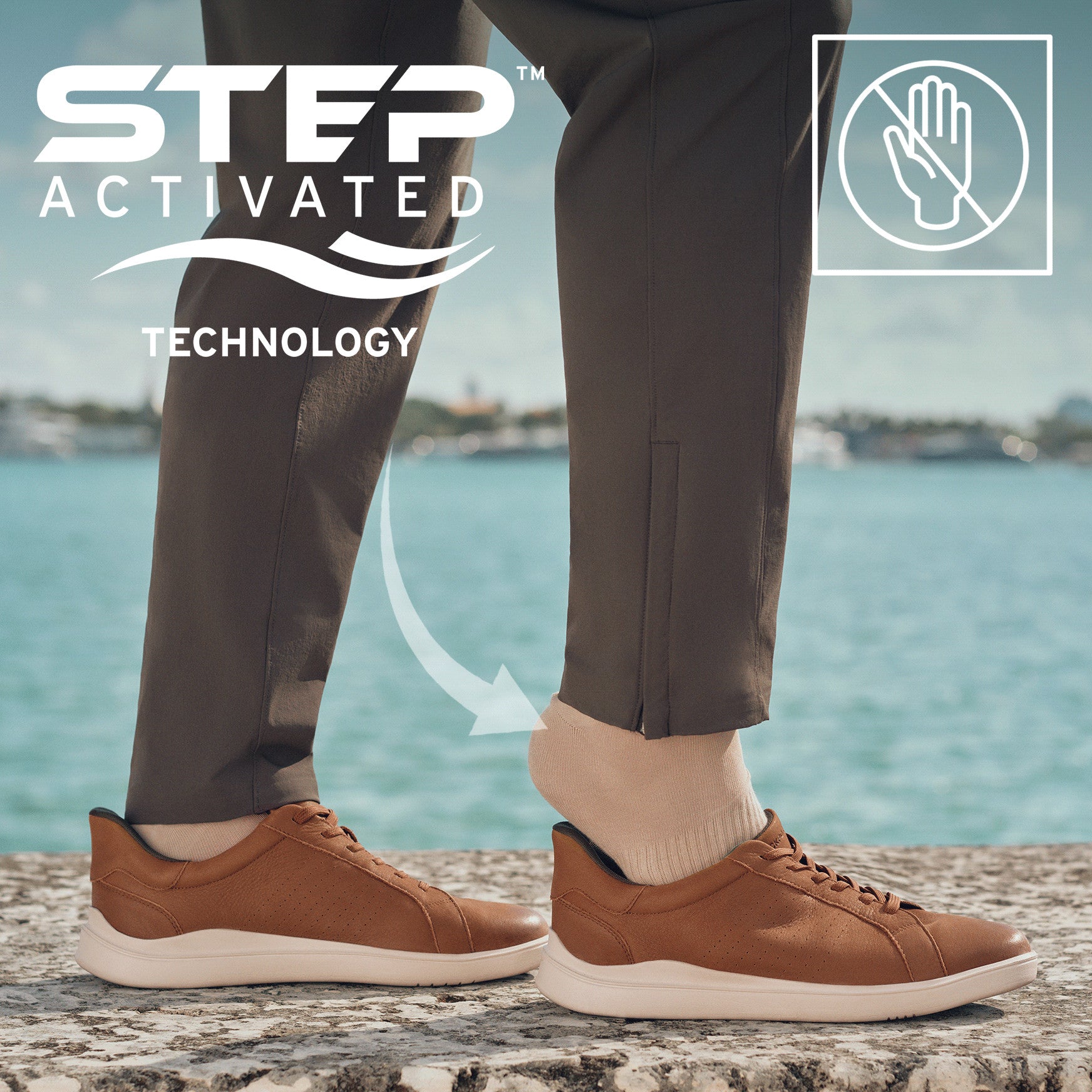 Men's Tristen Step Activated Lace-Up - Dark Natural Leather | Rockport
