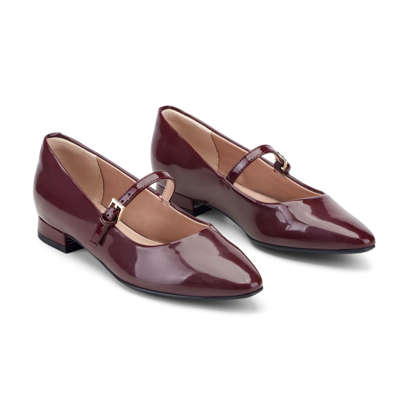 Rockport Taren Women's Flat Shoes Dark Red Patent : 6.5 W , Leather Rockport Taren Women's Flat Shoes Dark Red Patent : 6.5 W , Leather