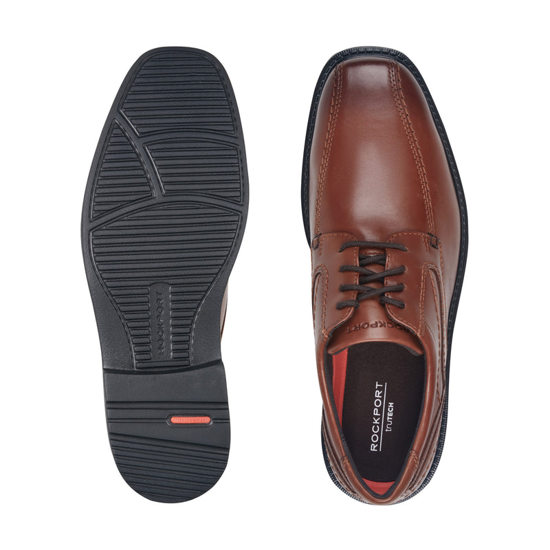 Men's Style Leader 2 Bike Toe Oxford - New Brown Gradient Leather | Rockport Men's Style Leader 2 Bike Toe Oxford - New Brown Gradient Leather | Rockport