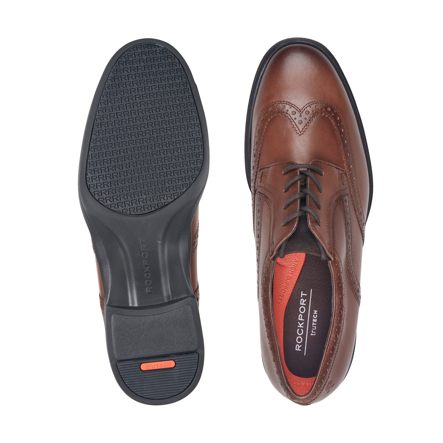 Men's Keegan Dress Wing Tip Lace-up Oxfords - Medium Natural Leather | Rockport Men's Keegan Dress Wing Tip Lace-up Oxfords - Medium Natural Leather | Rockport