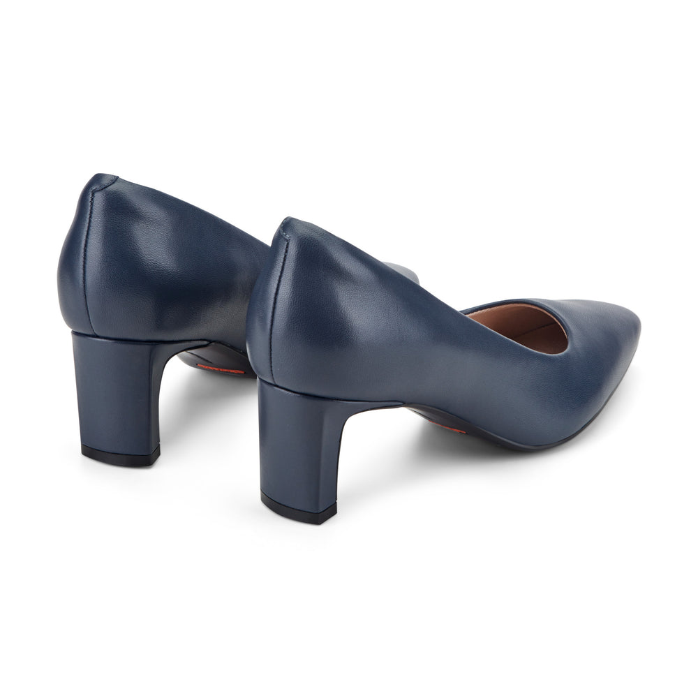 Women's Total Motion Merida Classic Dress Pumps - Dark Blue Leather ...