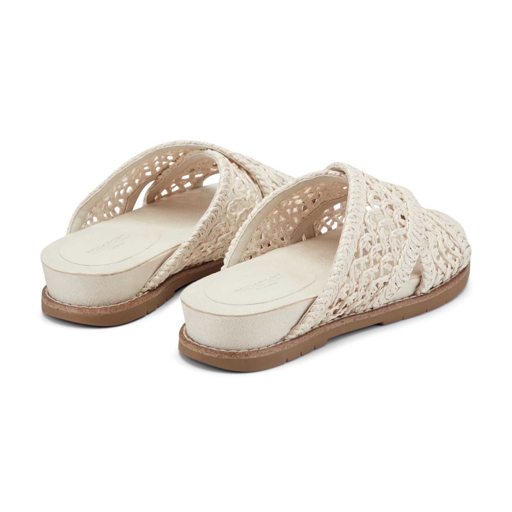 Women's Zora Open Toe Slip-on Flat Casual Sandals - Ivory | Rockport