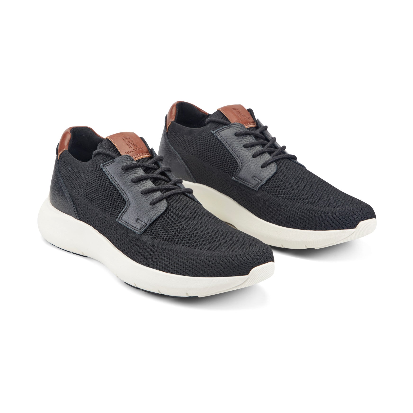 Men's Jaxson Lace-up Casual Sneakers - Black Knit | Rockport