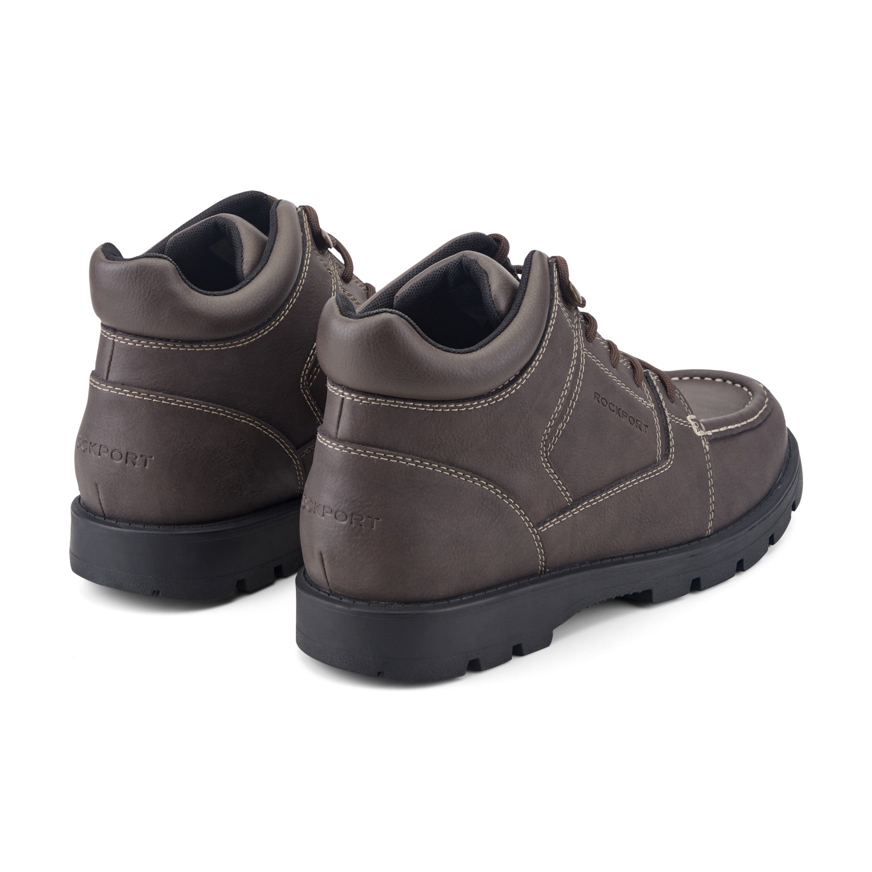 Men's Umber Waterproof Casual Moc Toe Trail Boots - Dark Brown