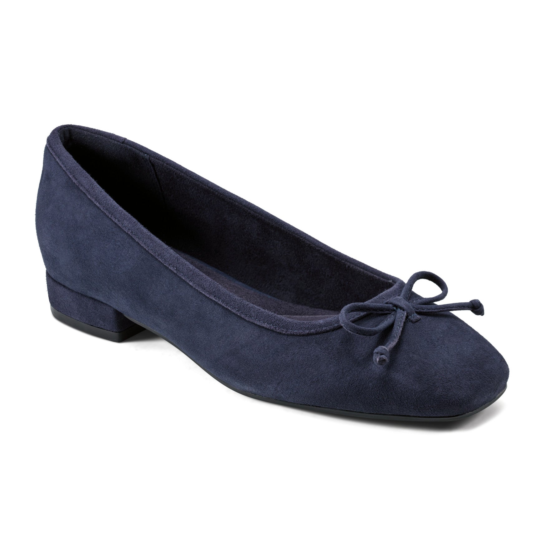 Rockport Sadie Square Toe Slip-on Ballet Dress Flats, Navy Blue, 6W Rockport Sadie Square Toe Slip-on Ballet Dress Flats, Navy Blue, 6W