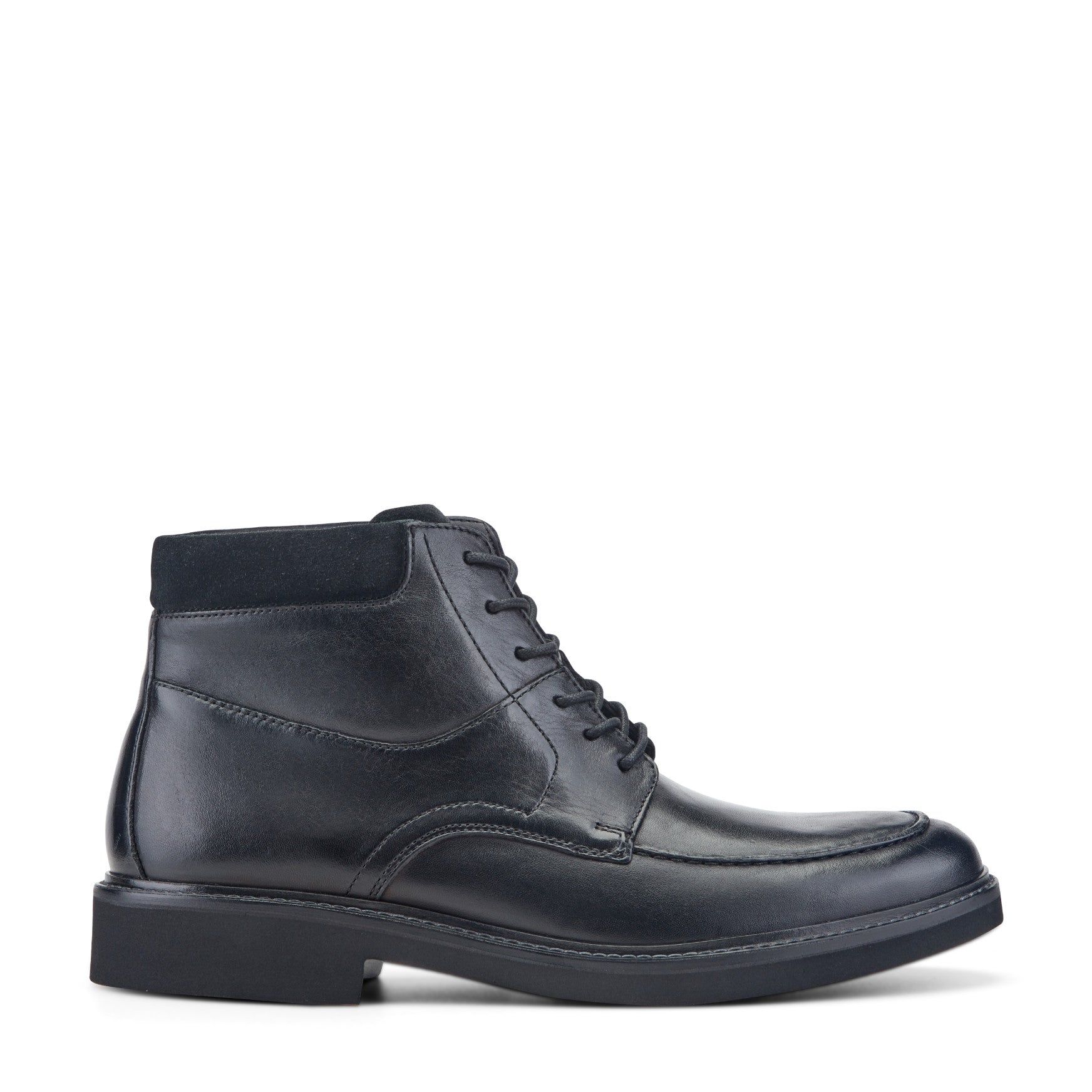 Rockport Men's Macklin Moc Toe Lace-Up Casual Boots - Black Leather