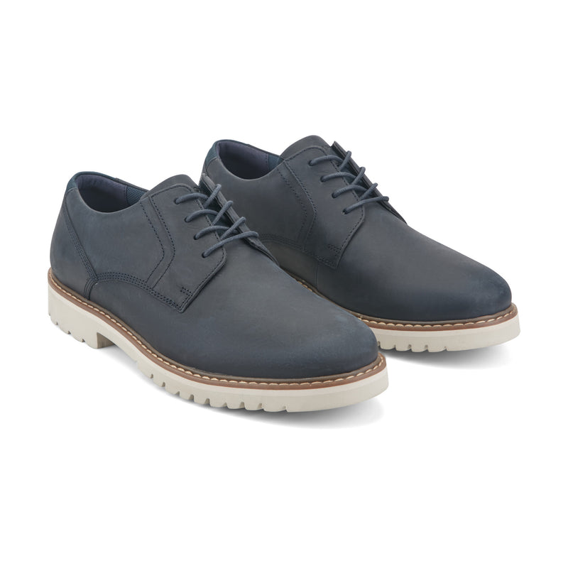 Men's Maverick Plain Toe Oxford - New Dress Blues Leather | Rockport Men's Maverick Plain Toe Oxford - New Dress Blues Leather | Rockport