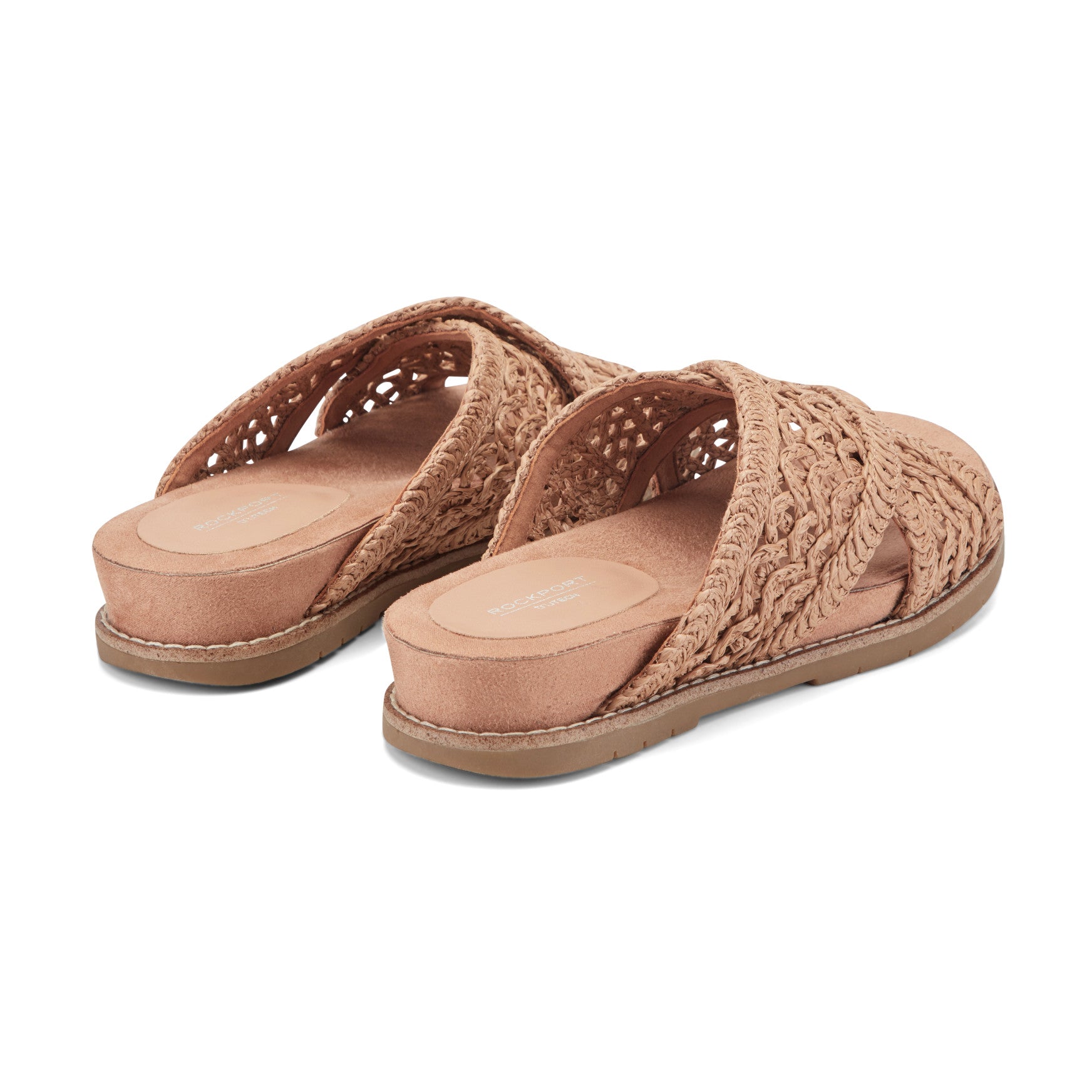 Women's Zora Open Toe Slip-on Flat Casual Sandals - Medium Natural