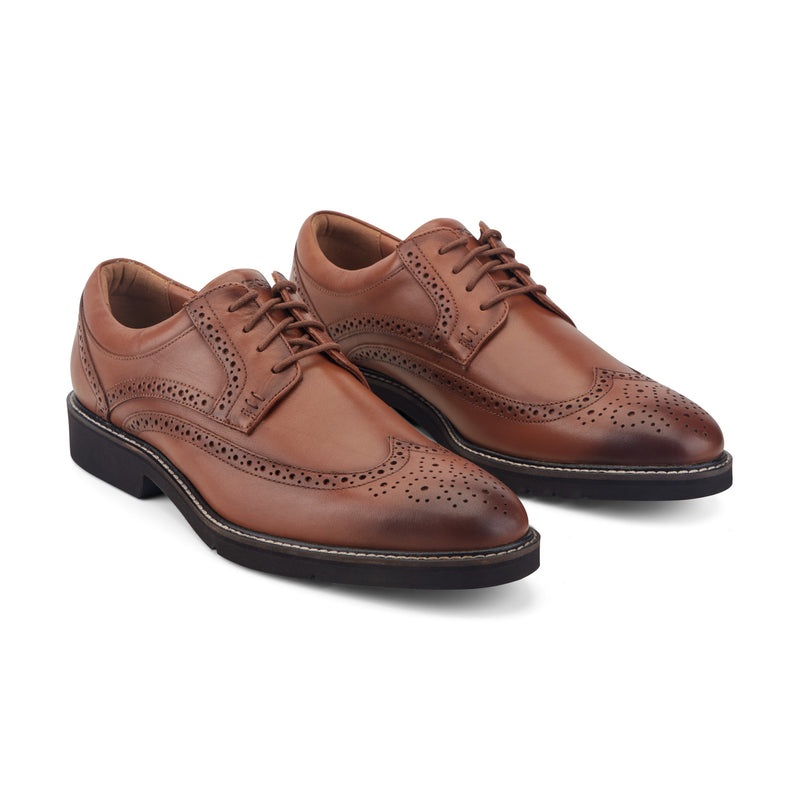Men's Fallo Dress Lace-up Almond Toe Oxfords - Medium Natural Leather | Rockport Men's Fallo Dress Lace-up Almond Toe Oxfords - Medium Natural Leather | Rockport