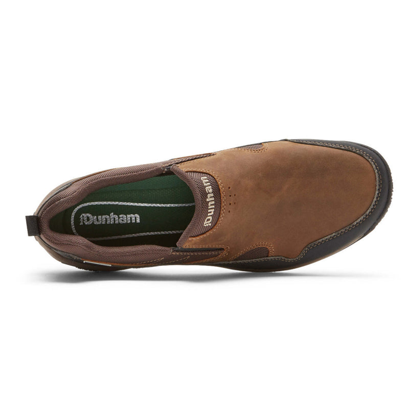 Men's Cloud Plus Waterproof Slip-On Shoe - Brown Leather
