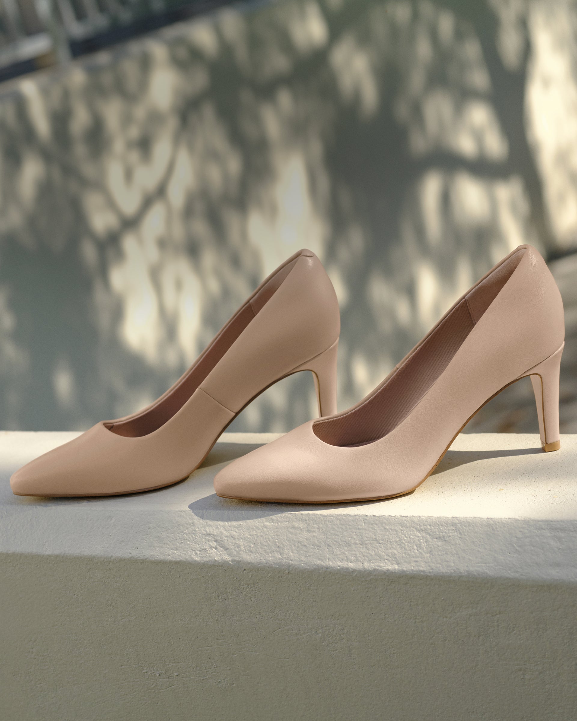 Editorial banner featuring Total Motion Juliet Dress Pumps